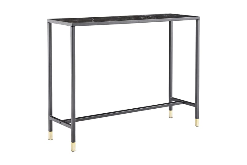 Dipp Sidebord 100 cm Marmormønster - Glas/Sort/Messing - Møbler - Bord - Avlastningsbord - Lampebord & sidebord