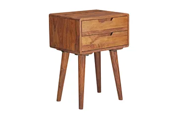 Eshott Nattbord 47 cm med Oppbevaring og Skuffer i Tre - Brun - Møbler - Bord - Avlastningsbord - Sengebord & nattbord
