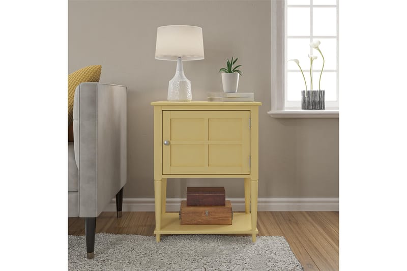 Fairmont Sidebord 56 cm Gul - Dorel Home - Møbler - Bord - Avlastningsbord - Lampebord & sidebord