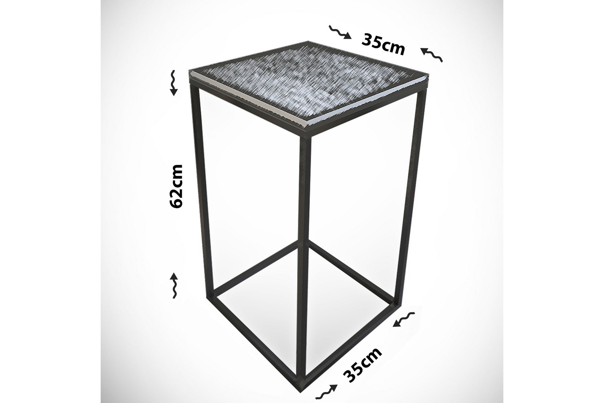 Falan Avlastningsbord 35 cm - Svart/Hvit - Møbler - Bord - Avlastningsbord - Lampebord & sidebord
