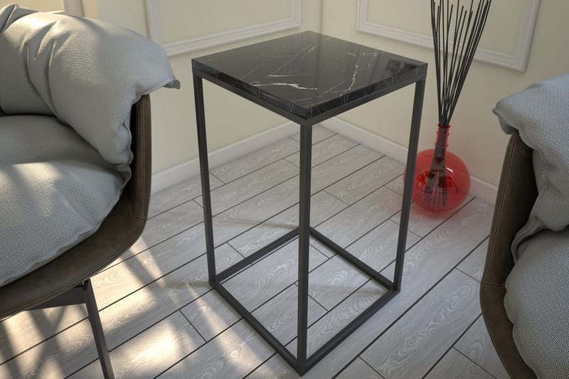 Falan Avlastningsbord 35 cm - Svart/Hvit - Møbler - Bord - Avlastningsbord - Lampebord & sidebord