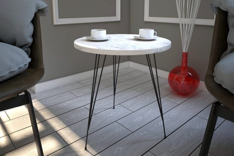 Falan Avlastningsbord 40 cm - Hvit/Svart - Møbler - Bord - Avlastningsbord - Lampebord & sidebord