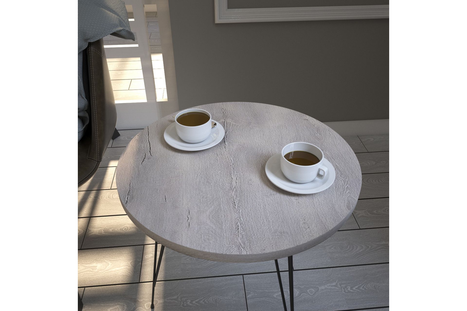 Falan Sidebord 40 cm - Hvit - Møbler - Bord - Avlastningsbord - Lampebord & sidebord