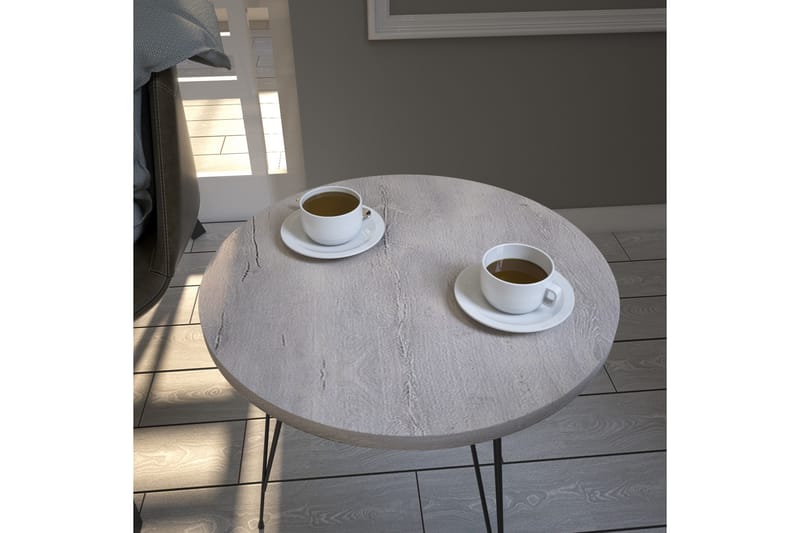 Falan Sidebord 40 cm - Hvit - Møbler - Bord - Avlastningsbord - Lampebord & sidebord