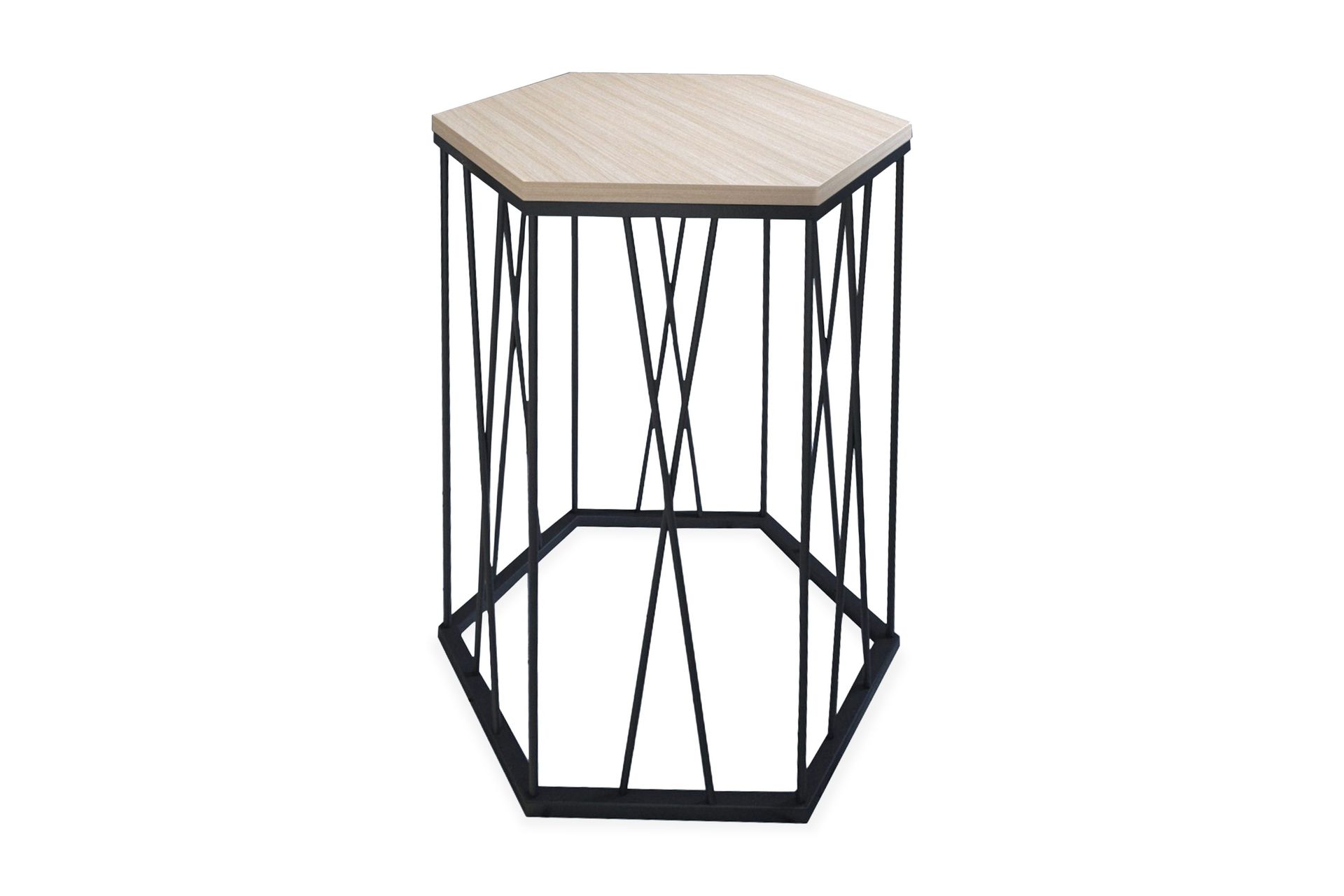 Falan Sidebord 40 cm Sekskant - Grå