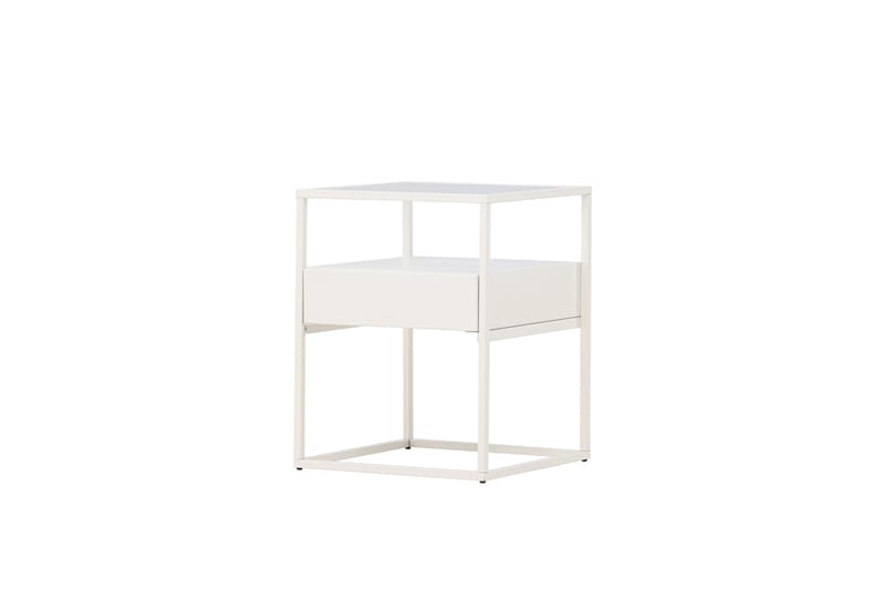 Fortaleza Sidebord 40x40 cm - Hvit - Møbler - Bord - Avlastningsbord - Lampebord & sidebord
