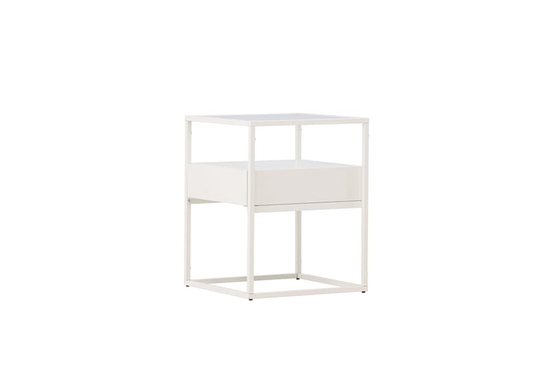 Fortaleza Sidebord 40x40 cm - Hvit - Møbler - Bord - Avlastningsbord - Lampebord & sidebord