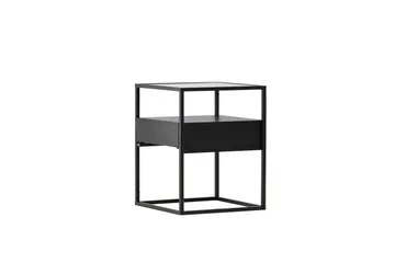 Fortaleza Sidebord 40x40 cm - Svart - Møbler - Bord - Avlastningsbord - Lampebord & sidebord
