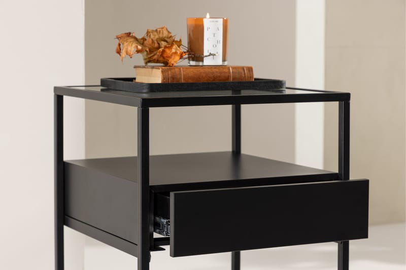 Fortaleza Sidebord 40x40 cm - Svart - Møbler - Bord - Avlastningsbord - Lampebord & sidebord