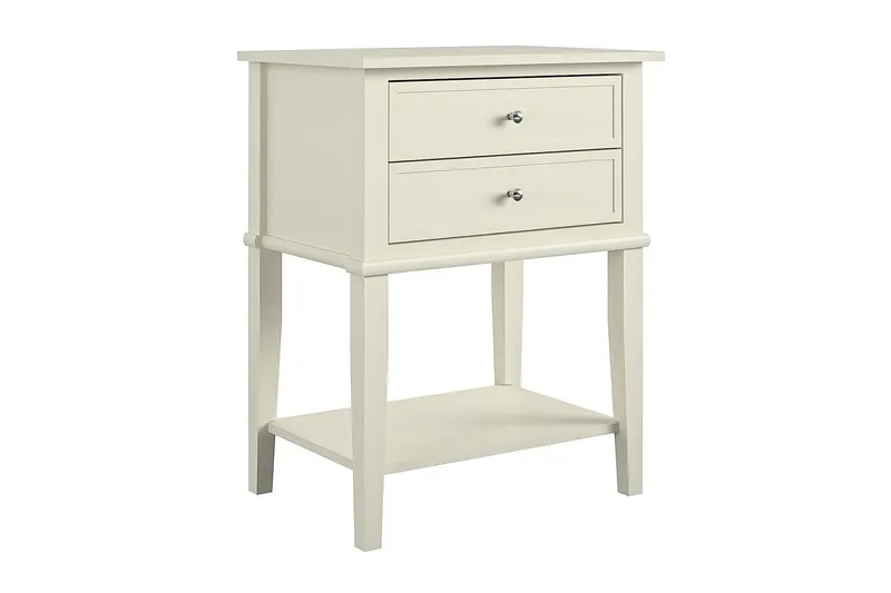 Franklin Avlastningsbord 56 cm Hvit - Dorel Home - Møbler - Bord - Avlastningsbord - Lampebord & sidebord