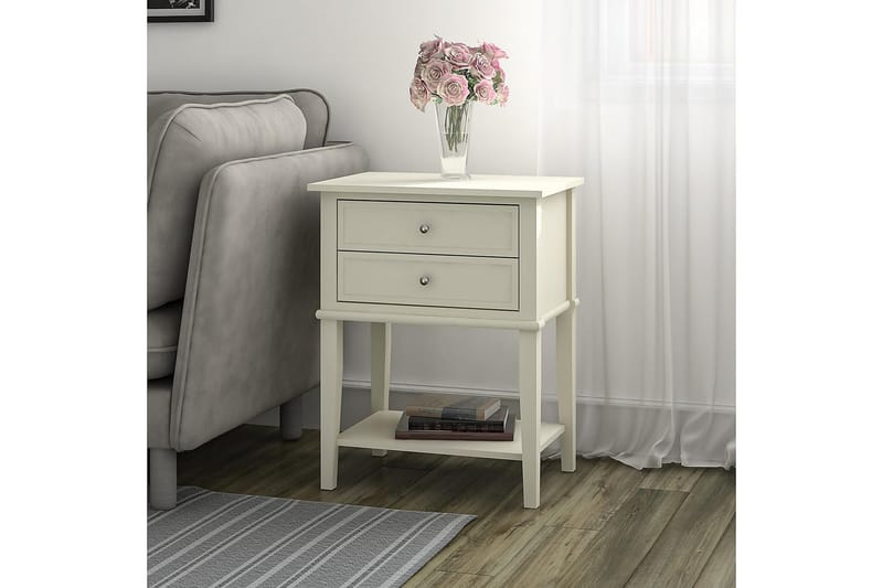 Franklin Avlastningsbord 56 cm Hvit - Dorel Home - Møbler - Bord - Avlastningsbord - Lampebord & sidebord