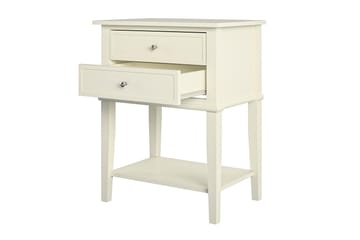 Franklin Avlastningsbord 56 cm Hvit - Dorel Home - Møbler - Bord - Avlastningsbord - Lampebord & sidebord