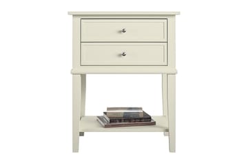Franklin Avlastningsbord 56 cm Hvit - Dorel Home - Møbler - Bord - Avlastningsbord - Lampebord & sidebord