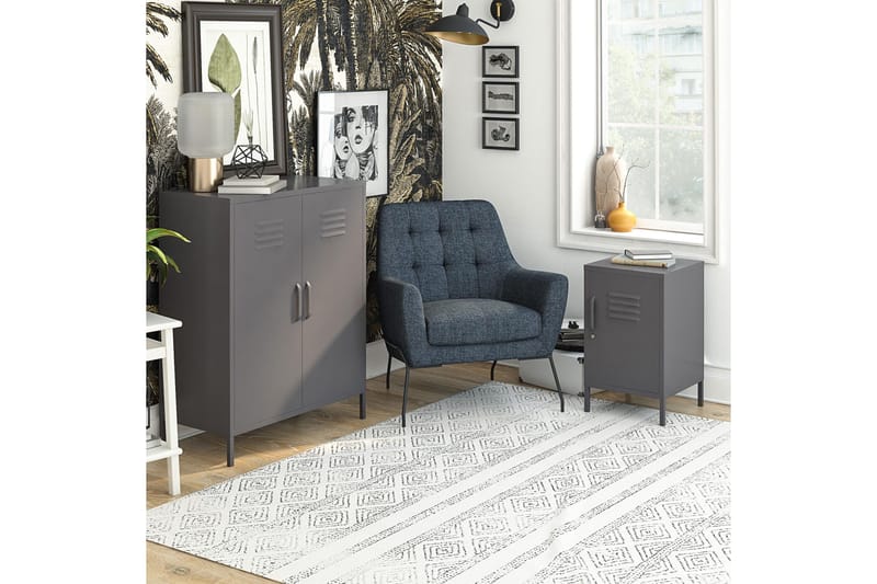 Franklin Sidebord 38x40 cm Grå - Dorel Home - Møbler - Bord - Avlastningsbord - Lampebord & sidebord