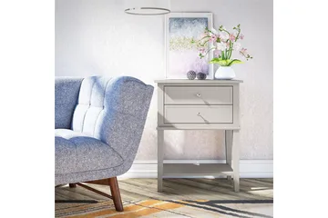 Franklin Sidebord 56x39 cm Beige - Queer Eye - Møbler - Bord - Avlastningsbord - Lampebord & sidebord