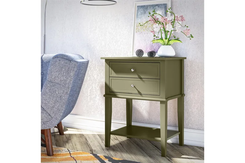 Franklin Sidebord 56x39 cm Olivengrønn - Queer Eye - Møbler - Bord - Avlastningsbord - Lampebord & sidebord