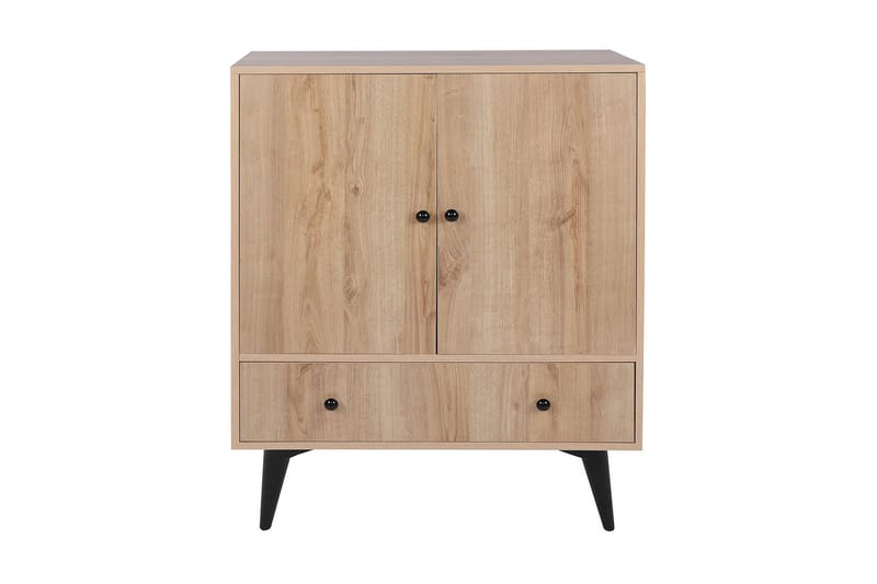 Gibia Side Avlastningsbord 90 cm - Natur / Svart - Møbler - Bord - Avlastningsbord - Lampebord & sidebord