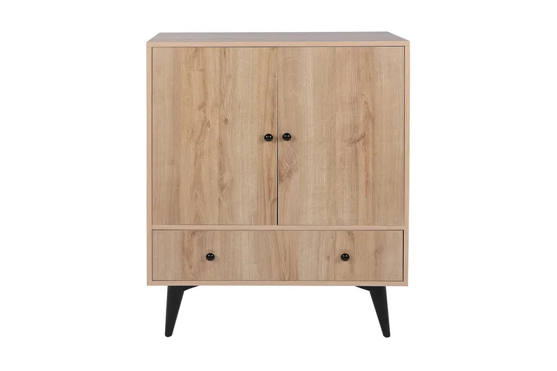 Gibia Side Avlastningsbord 90 cm, Natur / Svart