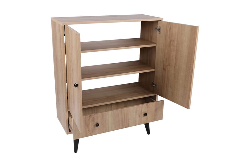 Gibia Side Avlastningsbord 90 cm - Natur / Svart - Møbler - Bord - Avlastningsbord - Lampebord & sidebord