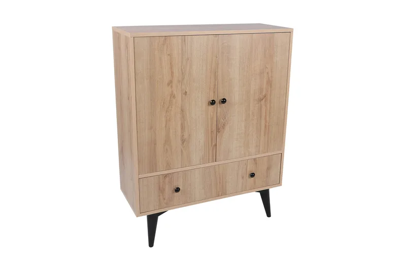 Gibia Side Avlastningsbord 90 cm - Natur / Svart - Møbler - Bord - Avlastningsbord - Lampebord & sidebord