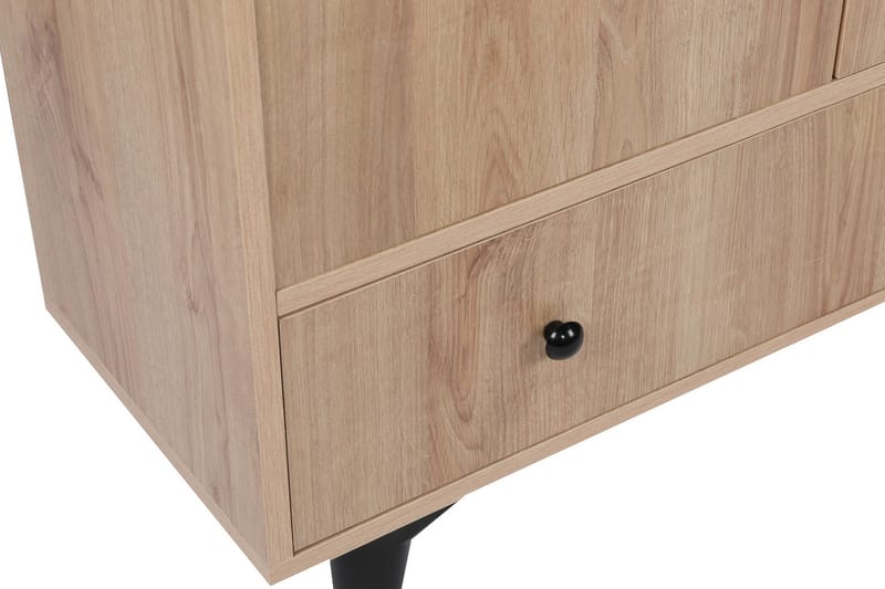 Gibia Side Avlastningsbord 90 cm - Natur / Svart - Møbler - Bord - Avlastningsbord - Lampebord & sidebord