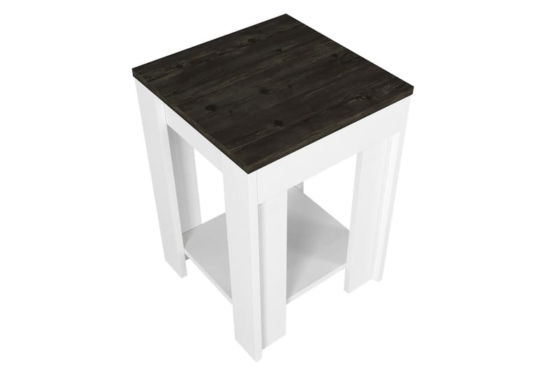 Jessila Side Avlastningsbord 40 cm - Hvit / Mørkebrun - Lampebord & sidebord - Brettbord og småbord
