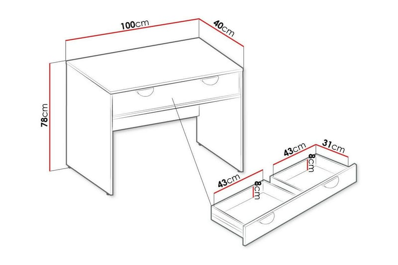 Kintore Sidebord 100 cm - Svart - Møbler - Bord - Avlastningsbord - Lampebord & sidebord