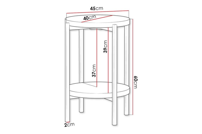 Kintore Sidebord - Svart - Møbler - Bord - Avlastningsbord - Lampebord & sidebord