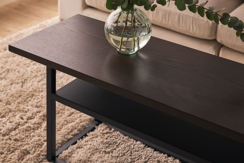 Knikfair Sidebord 40 cm - Mørkebrun/Mattsvart - Lampebord & sidebord - Brettbord og småbord