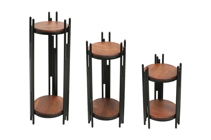 Kokonga Sidebord Sett - Svart - Lampebord & sidebord - Brettbord og småbord