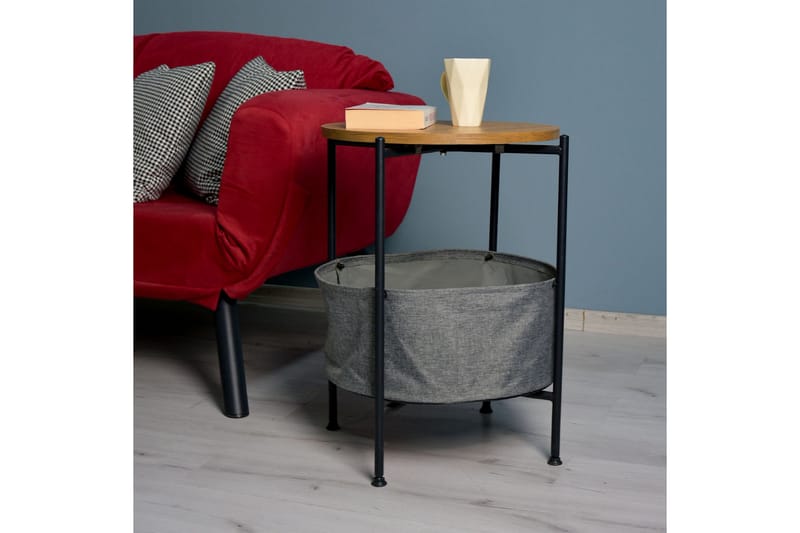 Kollumber Sidebord 42x67x42 cm Rundt - Brun/Grå - Møbler - Bord - Avlastningsbord - Lampebord & sidebord