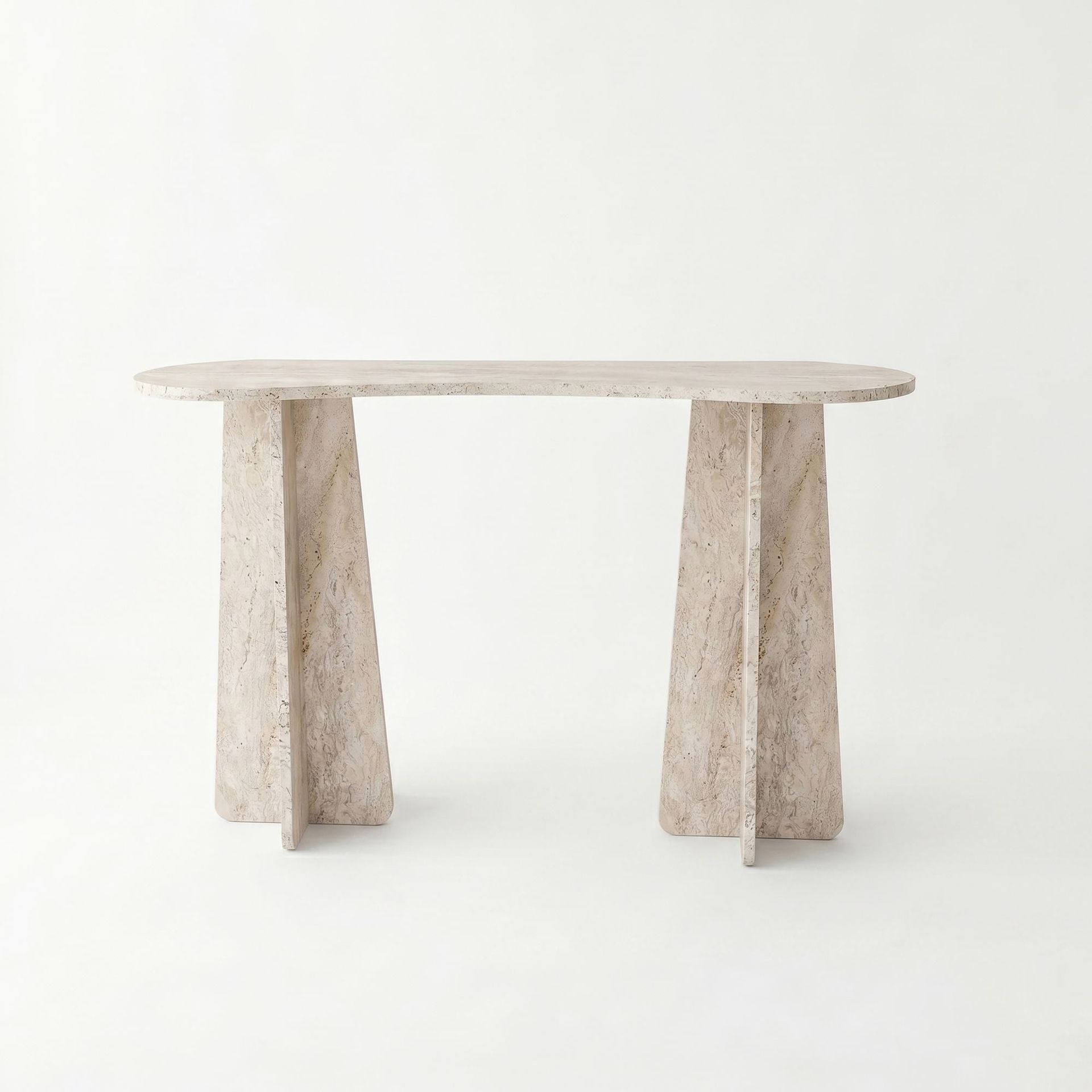 Kommode Homitis Zen (120 x 75 x 35 cm) Travertin - Travertin