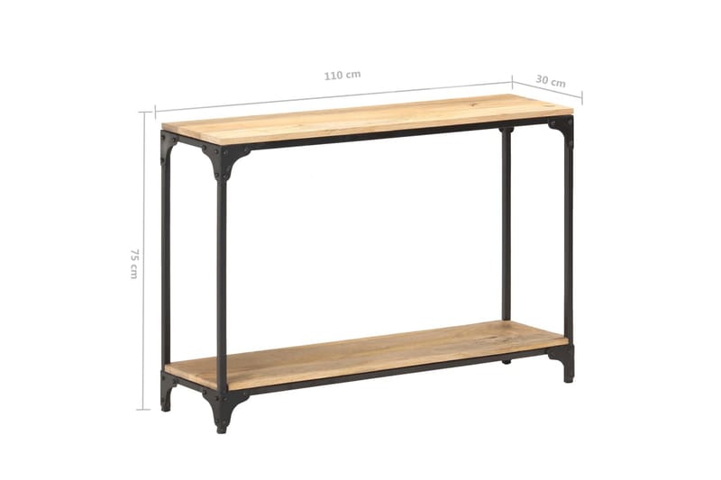 Konsollbord 110x30x75 cm heltre mango - Brun - Møbler - Bord - Avlastningsbord - Lampebord & sidebord