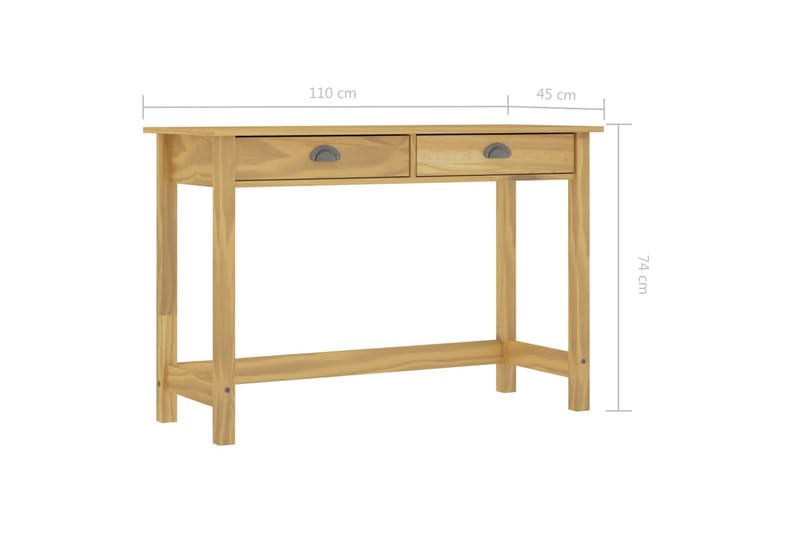 Konsollbord Hill Range med 2 skuffer 110x45x74 cm - Møbler - Bord - Avlastningsbord - Lampebord & sidebord