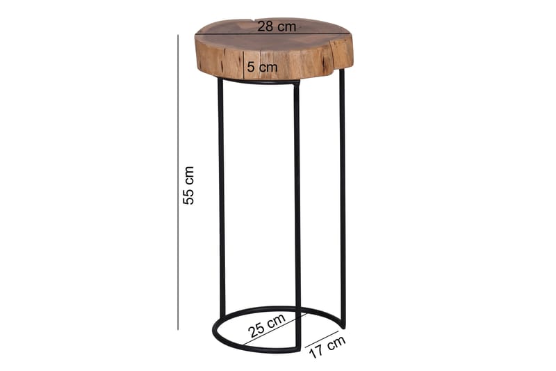 Lachlann Avlastningsbord 28 cm - Brun - Møbler - Bord - Avlastningsbord - Lampebord & sidebord
