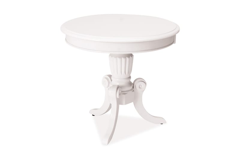 Lamoille Lampebord 60 cm Rundt - Vit - Møbler - Bord - Avlastningsbord - Lampebord & sidebord