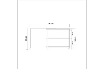 Lantenot Sidebord 76cm - Natur / Svart - Møbler - Bord - Avlastningsbord - Lampebord & sidebord
