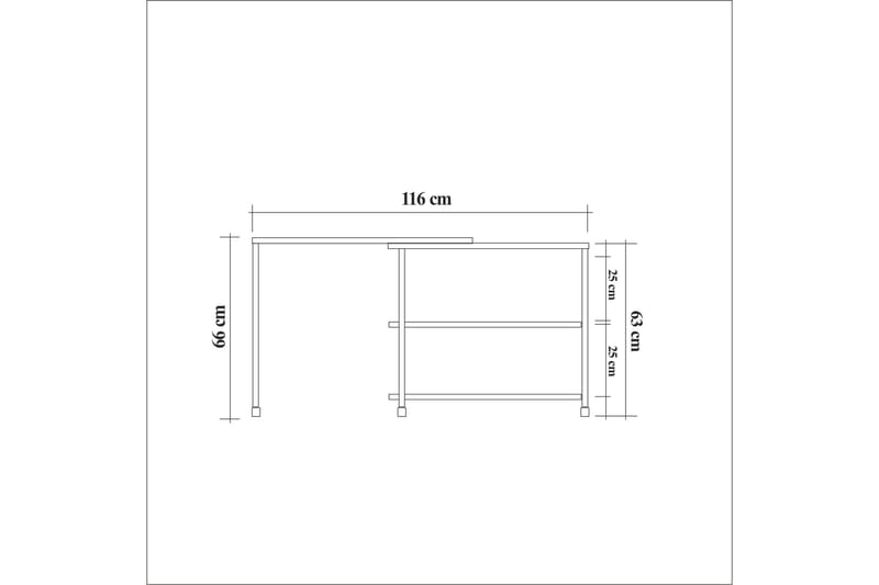 Lantenot Sidebord 76cm - Natur / Svart - Møbler - Bord - Avlastningsbord - Lampebord & sidebord
