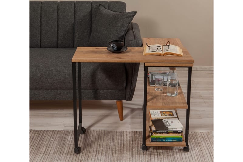 Lantenot Sidebord 76cm - Natur / Svart - Møbler - Bord - Avlastningsbord - Lampebord & sidebord