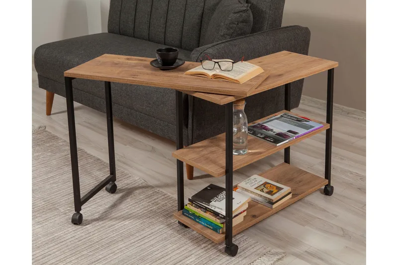 Lantenot Sidebord 76cm - Natur / Svart - Møbler - Bord - Avlastningsbord - Lampebord & sidebord