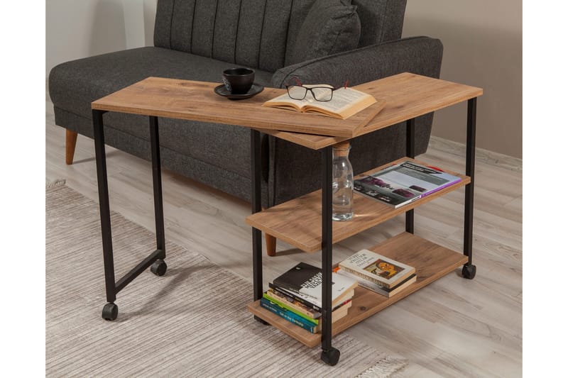 Lantenot Sidebord 76cm - Natur / Svart - Møbler - Bord - Avlastningsbord - Lampebord & sidebord