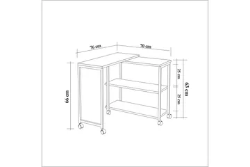 Lantenot Sidebord 76cm - Natur / Svart - Møbler - Bord - Avlastningsbord - Lampebord & sidebord