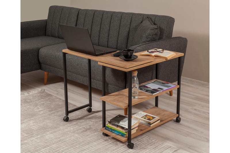 Lantenot Sidebord 76cm - Natur / Svart - Møbler - Bord - Avlastningsbord - Lampebord & sidebord