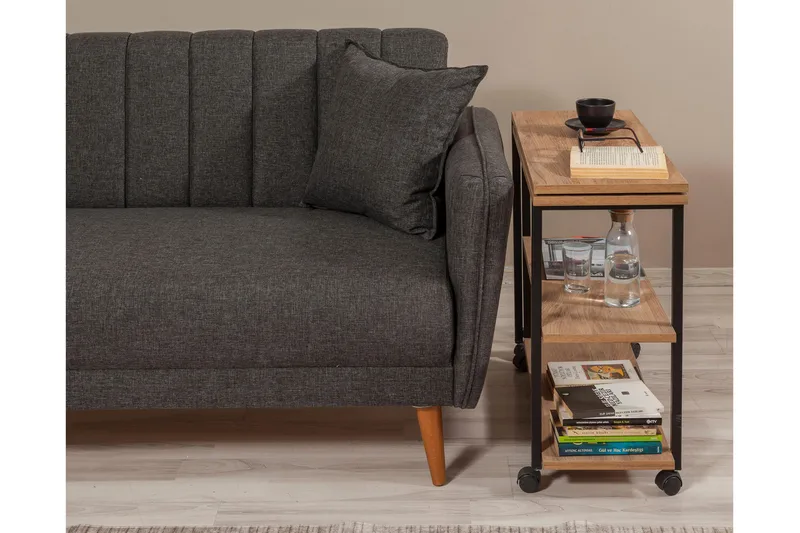 Lantenot Sidebord 76cm - Natur / Svart - Møbler - Bord - Avlastningsbord - Lampebord & sidebord