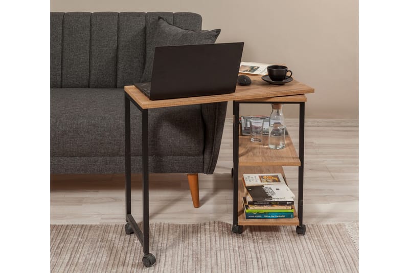 Lantenot Sidebord 76cm - Natur / Svart - Møbler - Bord - Avlastningsbord - Lampebord & sidebord