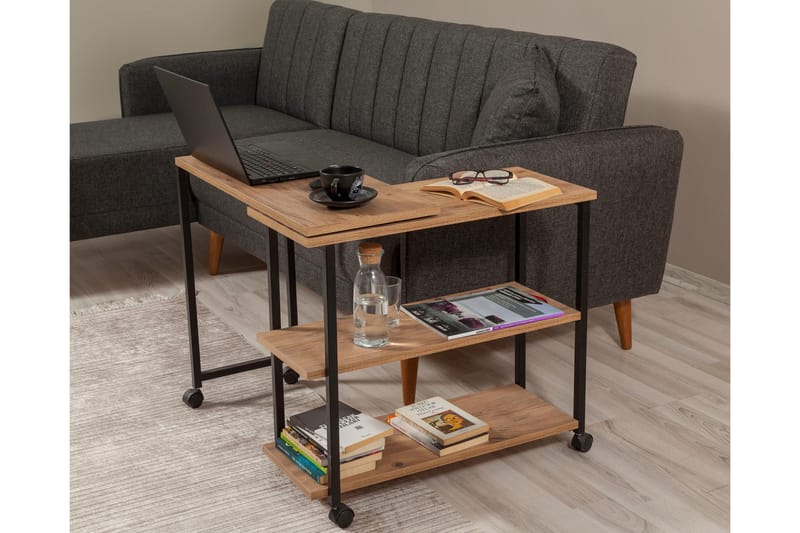 Lantenot Sidebord 76cm - Natur / Svart - Møbler - Bord - Avlastningsbord - Lampebord & sidebord