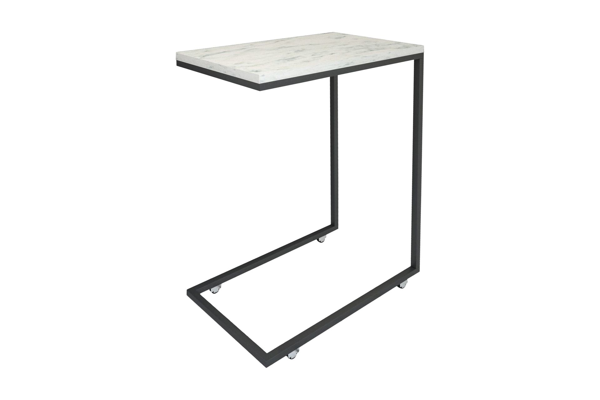 Maddeson Side Avlastningsbord 46 cm - Svart / Hvit