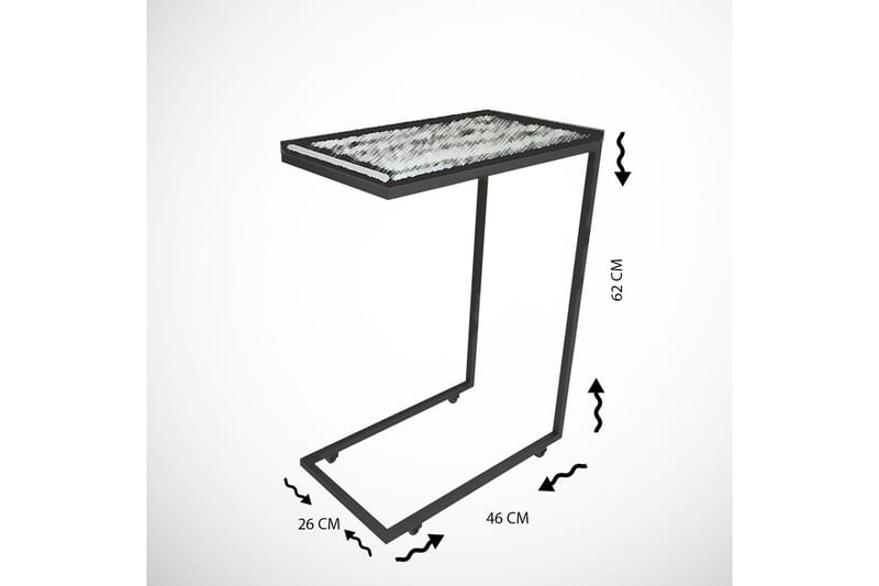 Maddeson Sidebord 46 cm - Svart/Hvit - Lampebord & sidebord - Brettbord og småbord