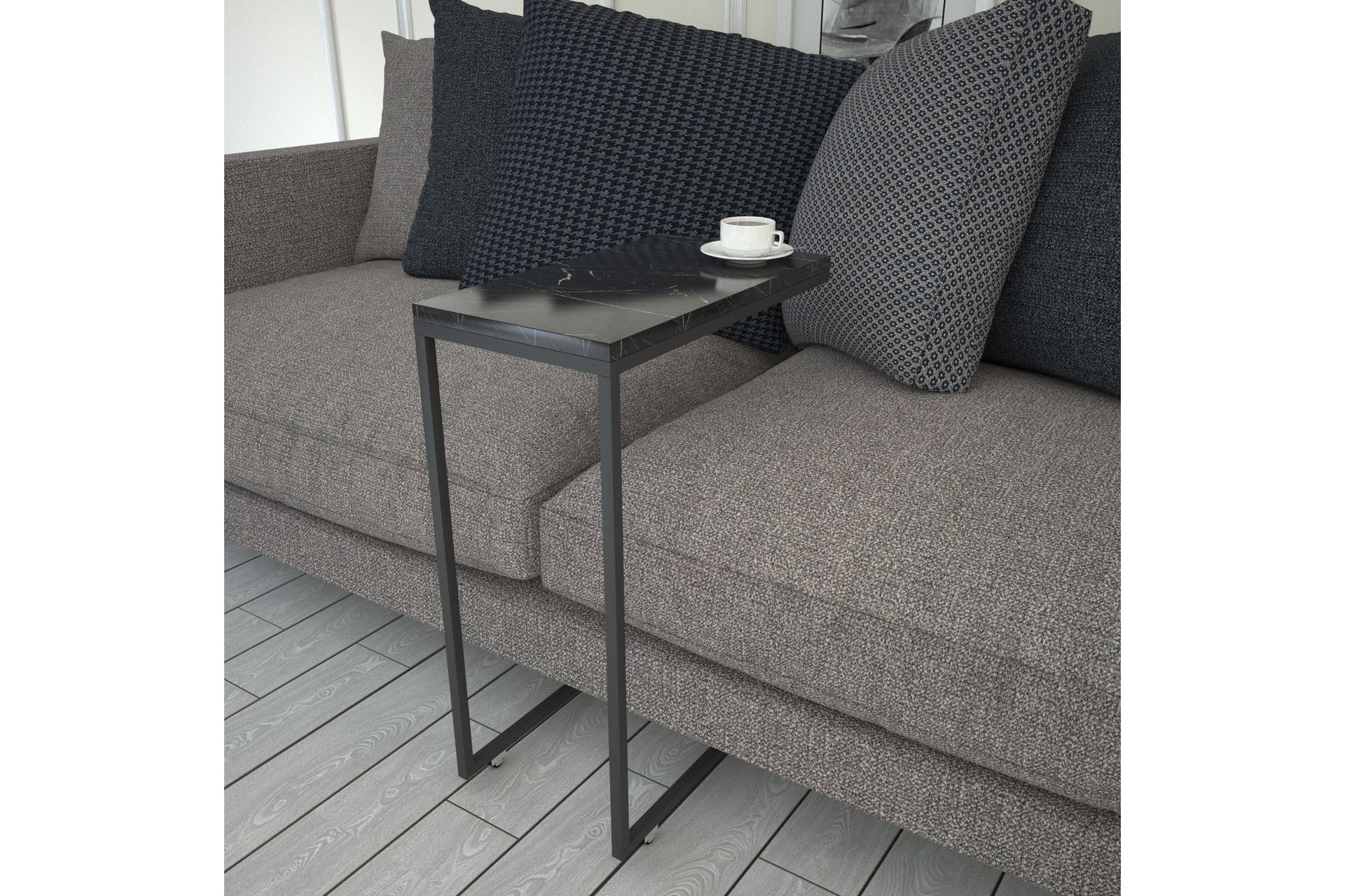 Maddeson Sidebord 46 cm - Svart/Hvit - Møbler - Bord - Avlastningsbord - Lampebord & sidebord