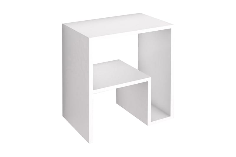 Malem Sidebord 52 cm 2 Hyller - Hvit - Møbler - Bord - Avlastningsbord - Lampebord & sidebord